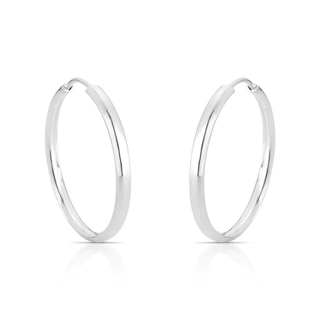 Brinco Argola Lisa Fio 2mm Abaulado 3cm