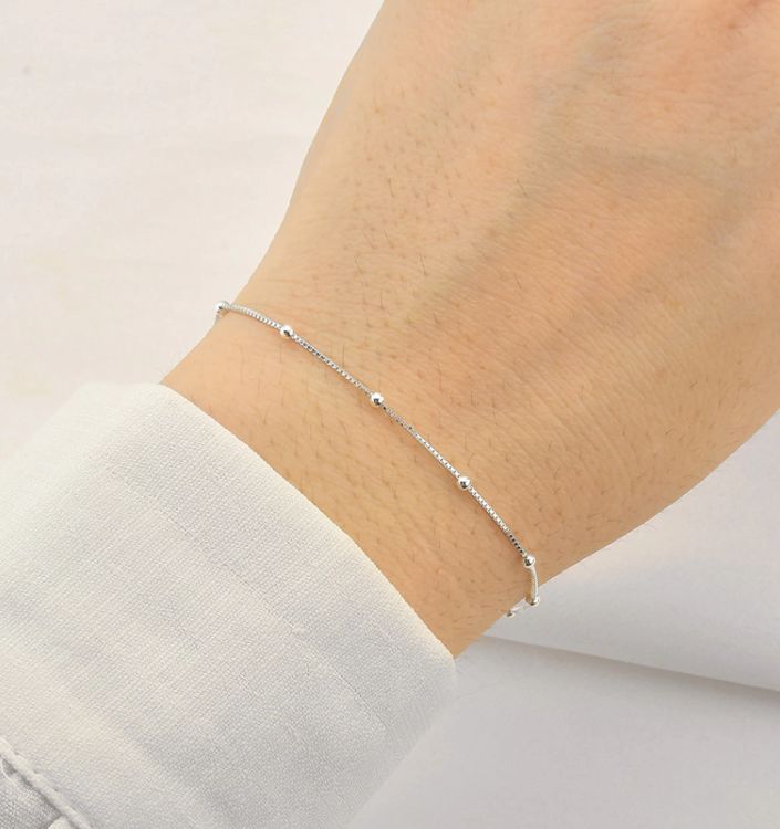 Pulseira Elo Corações Fio 040 de Prata 925