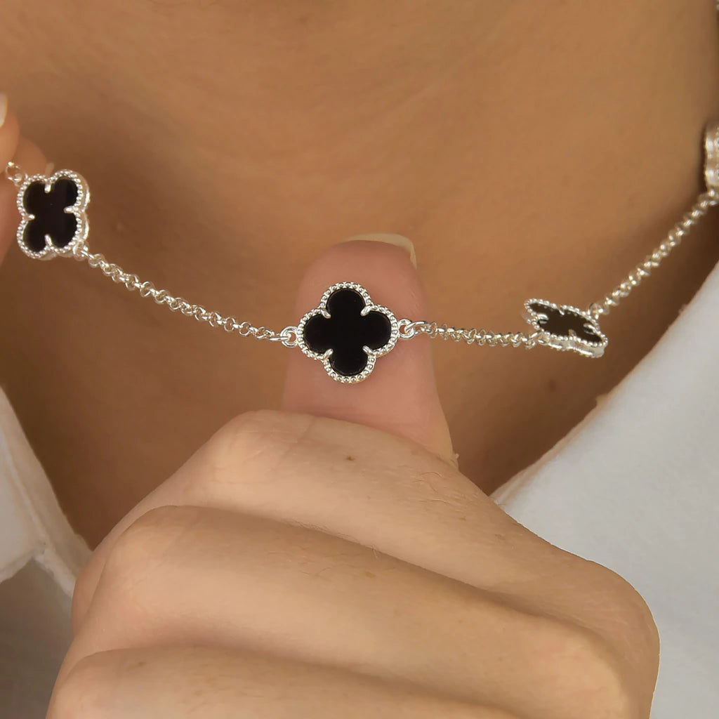 CHOKER 5 TREVO PRETO