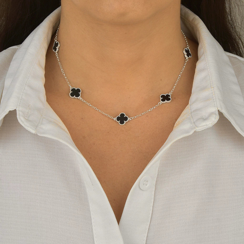CHOKER 5 TREVO PRETO